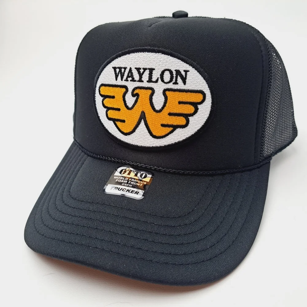 Outlaw Country Retro Vintage American Waylon Jennings Foam Trucker Mesh Snapback